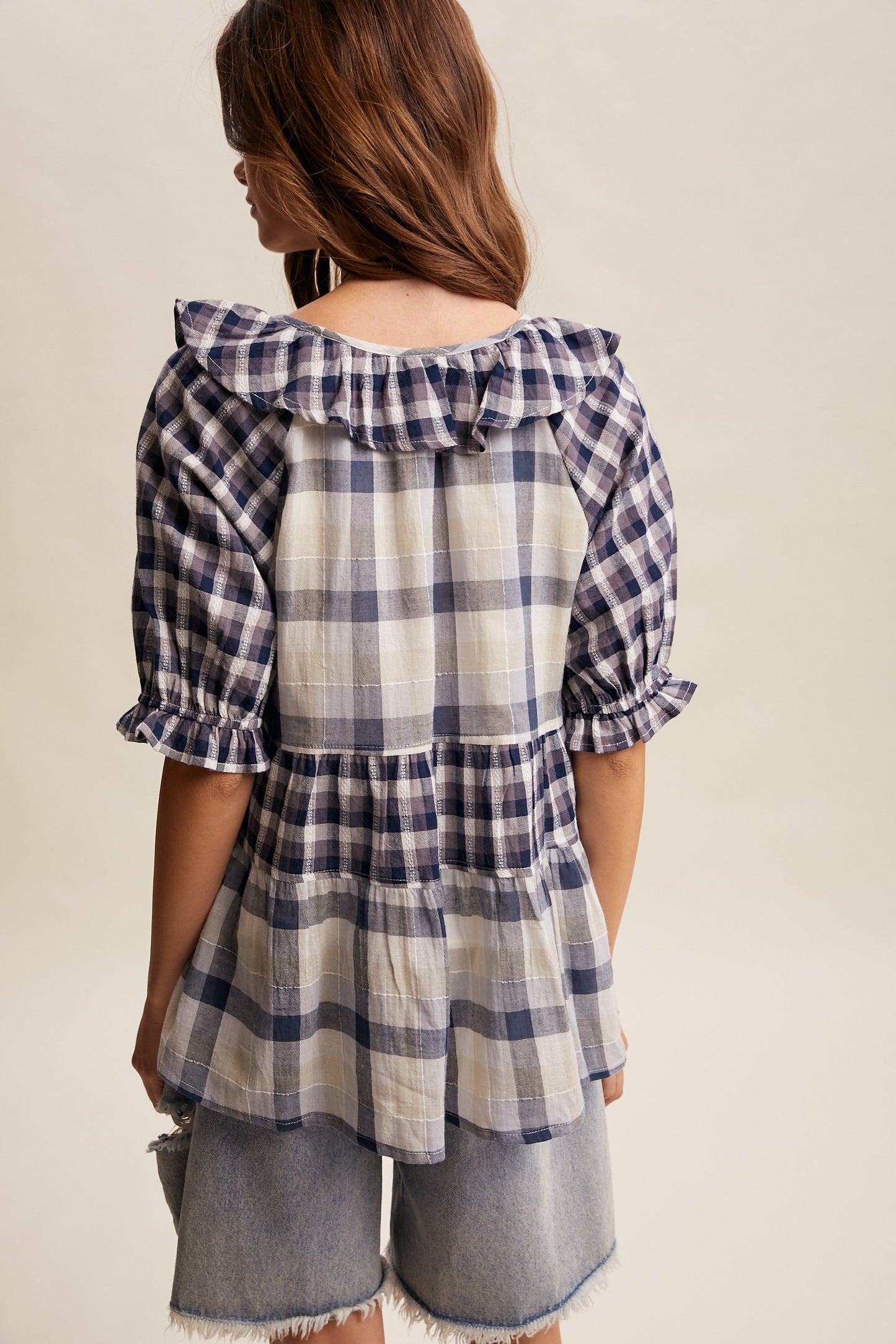 Plaid Reverie Top