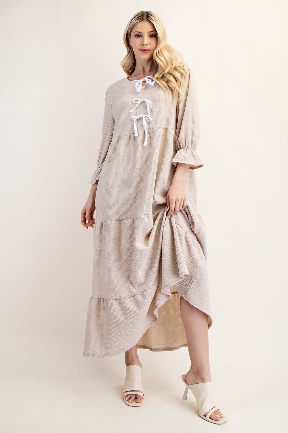 Blissful Bow Dress (Extended Size)