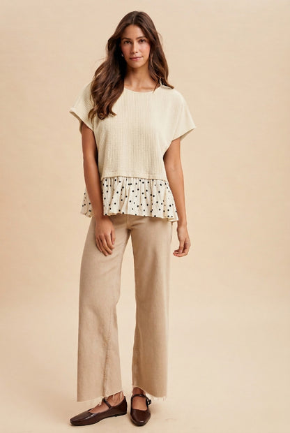 The Daisy Dot Ruffle Top