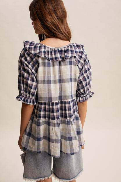 Plaid Reverie Top