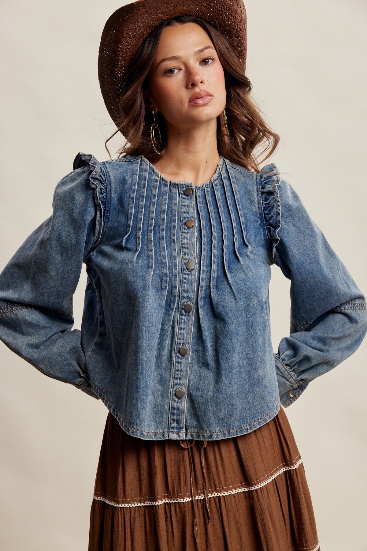 The Josie Denim Blouse