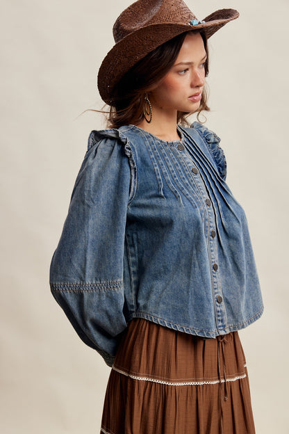 The Josie Denim Blouse