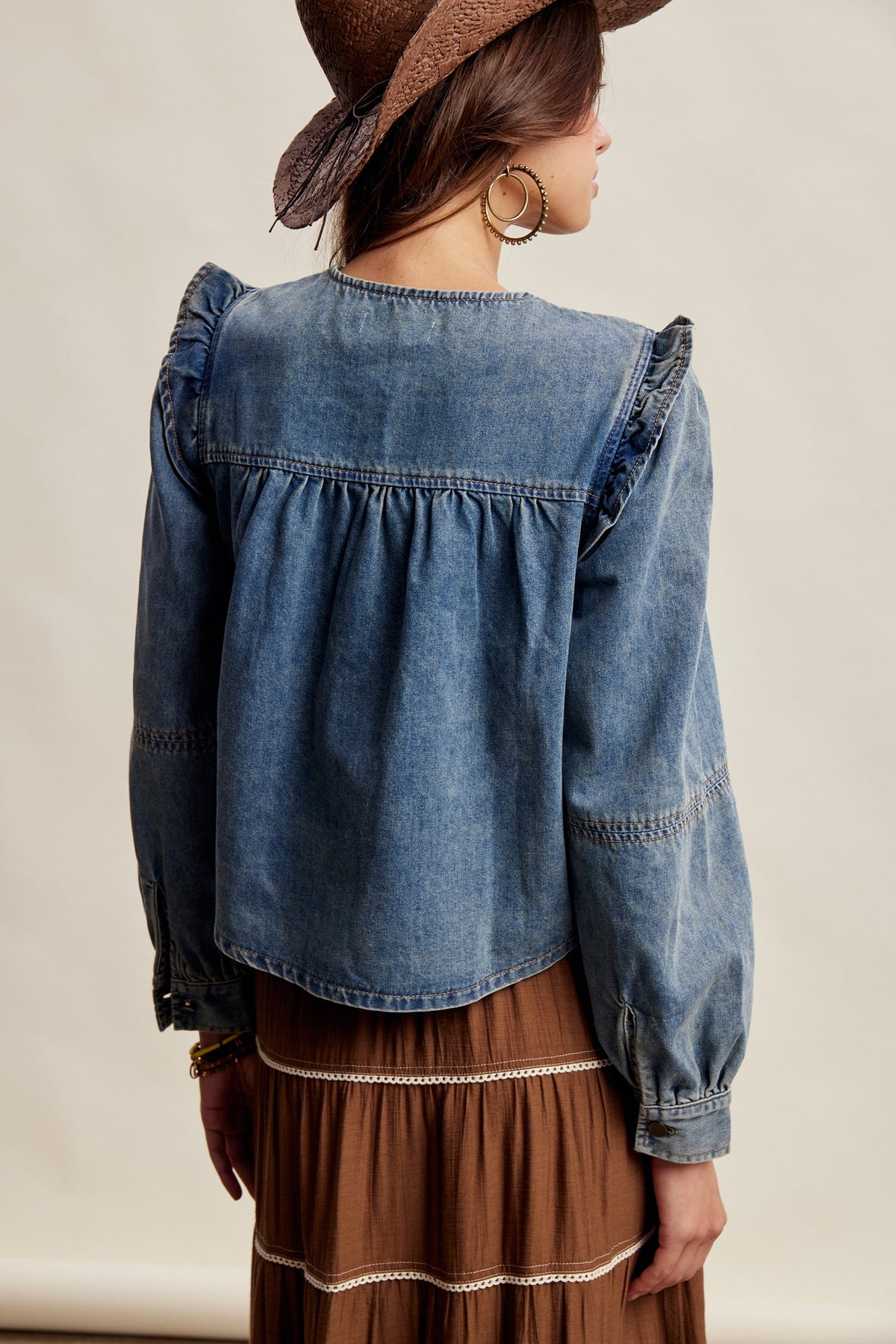 The Josie Denim Blouse