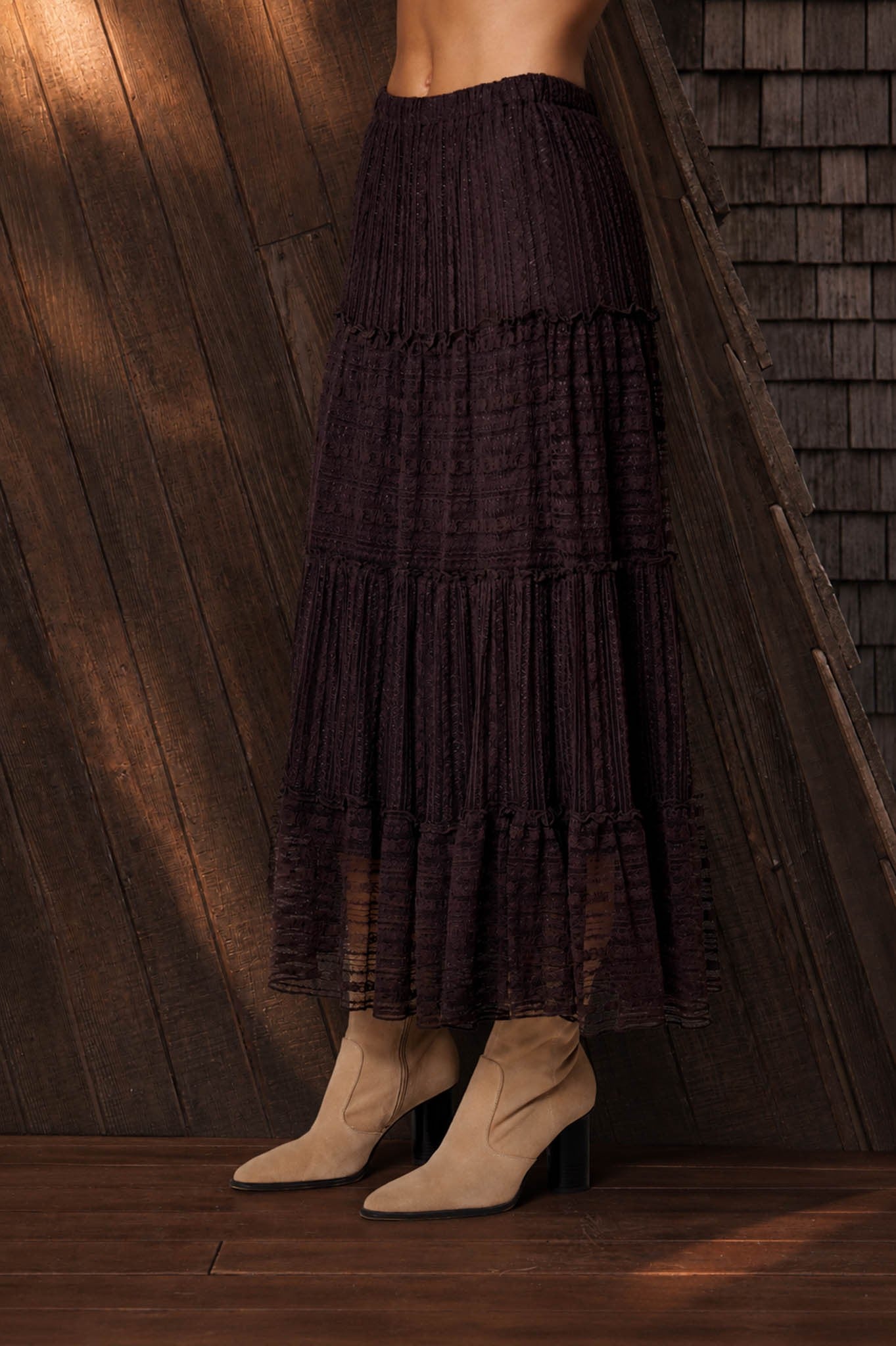 The Espresso Lace Midi