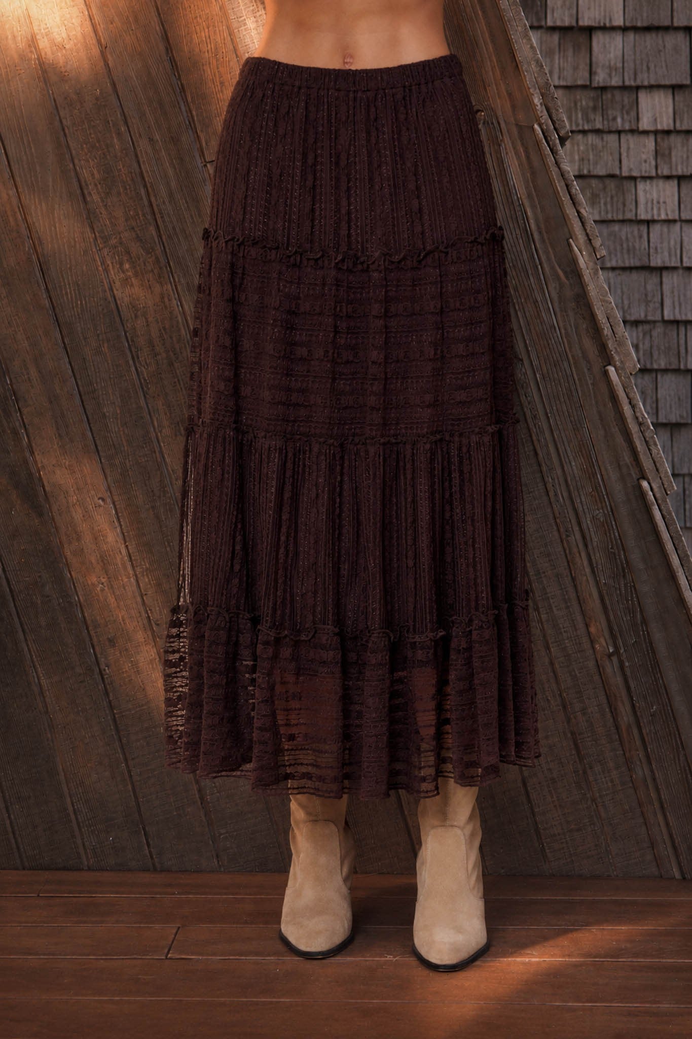 The Espresso Lace Midi