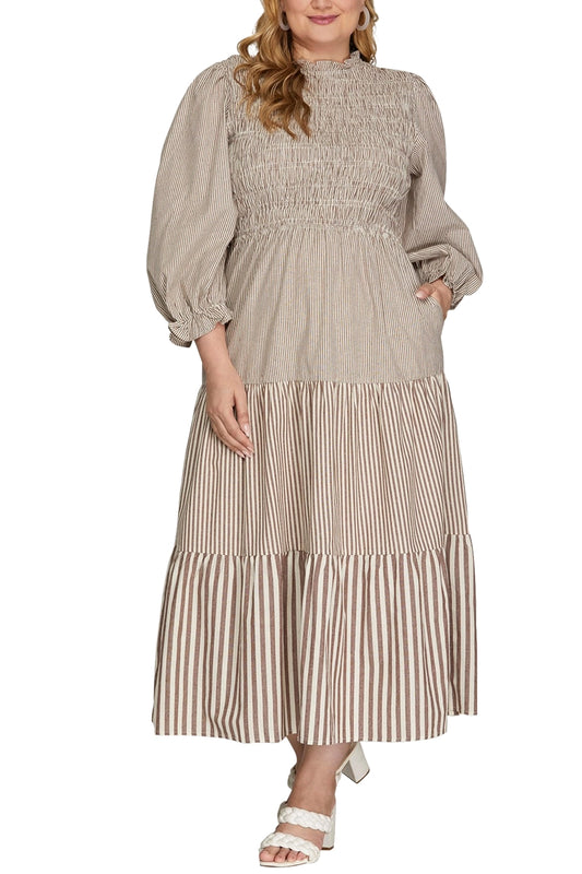 Simply Chic Smocked Midi (Extended Size)