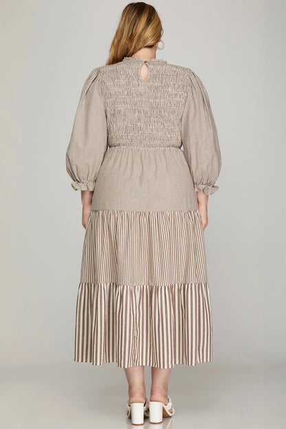 Simply Chic Smocked Midi (Extended Size)