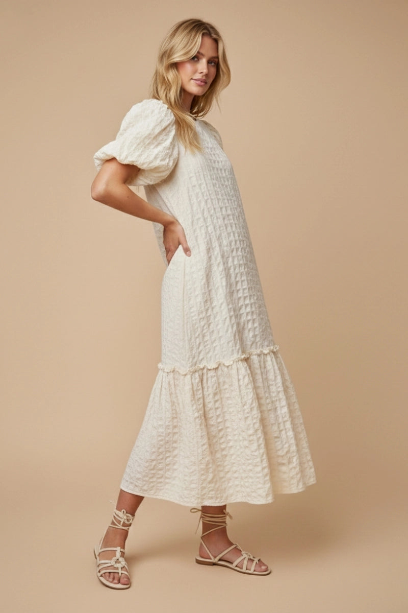 Ever After Textured Midi Dress