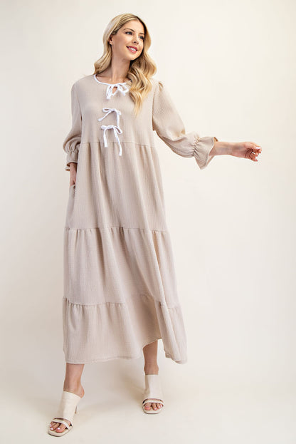Blissful Bow Dress (Extended Size)