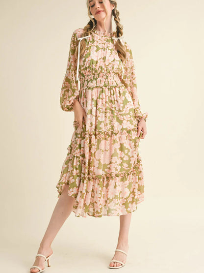 Sunday Garden Ruffle Midi