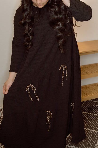 Cheetah Noir Charm Dress (Extended Size)