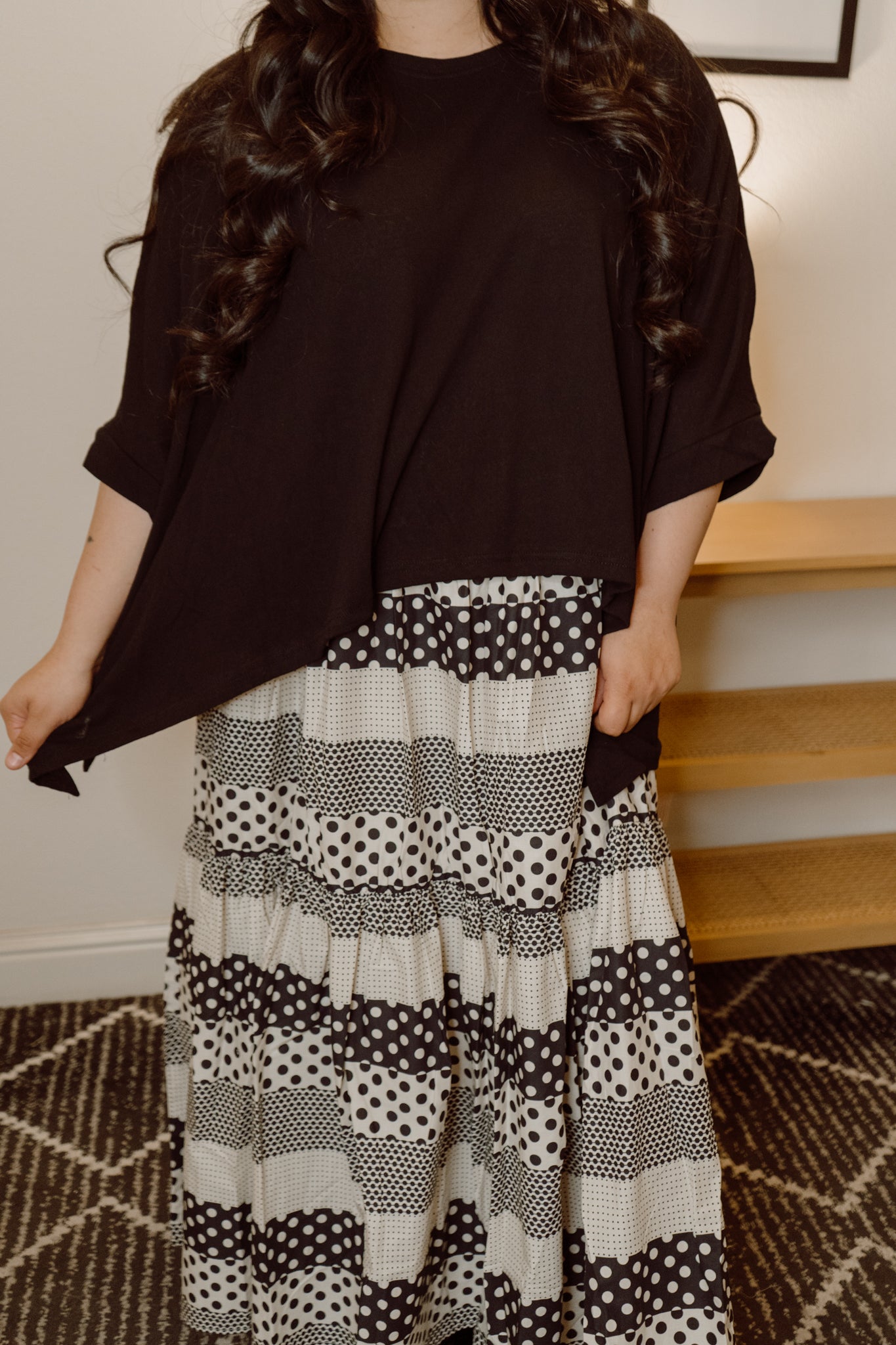 Vintage Polka Skirt (Extended Size)