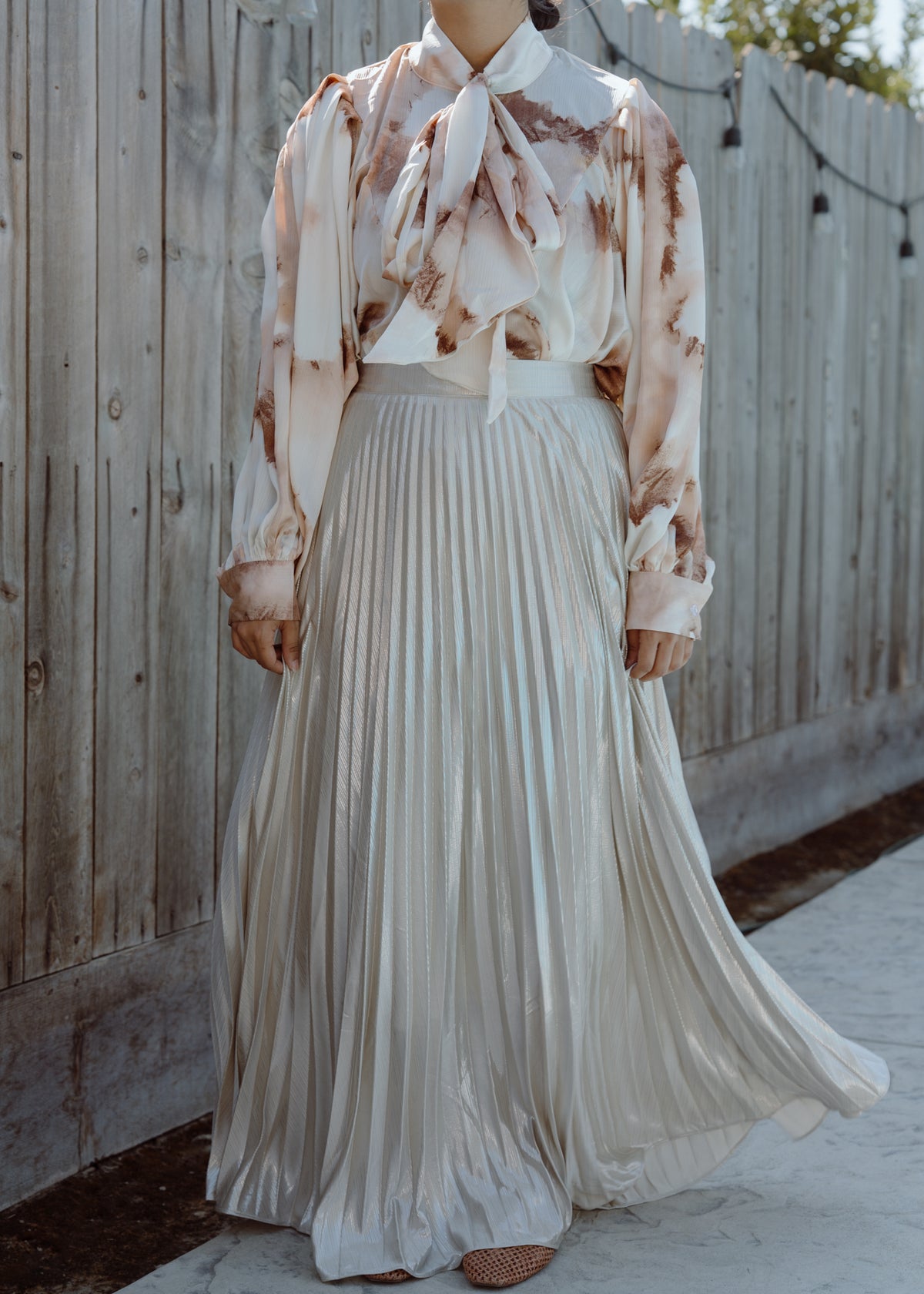 The Ivory Pleated Skirt
