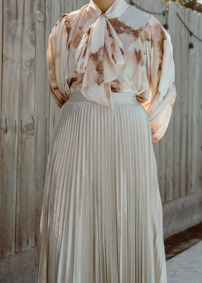 The Ivory Pleated Skirt