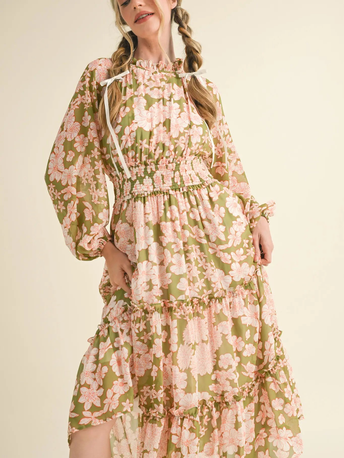 Sunday Garden Ruffle Midi