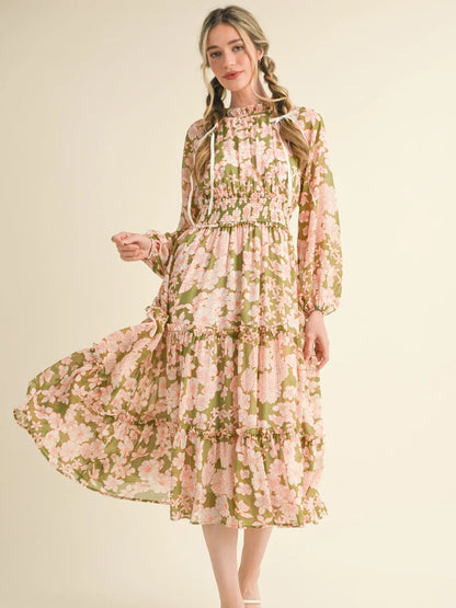 Sunday Garden Ruffle Midi