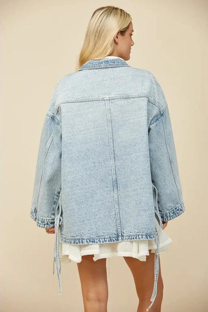 Simply Styled Tie Denim Jacket
