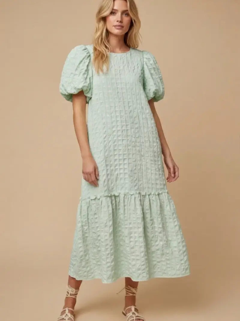 Ever After Textured Midi Dress