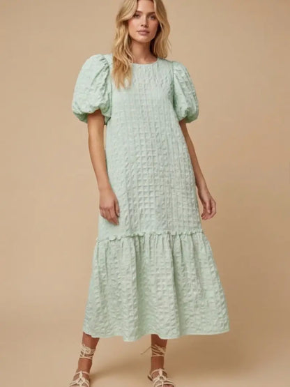 Ever After Textured Midi Dress