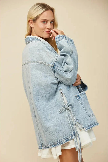 Simply Styled Tie Denim Jacket