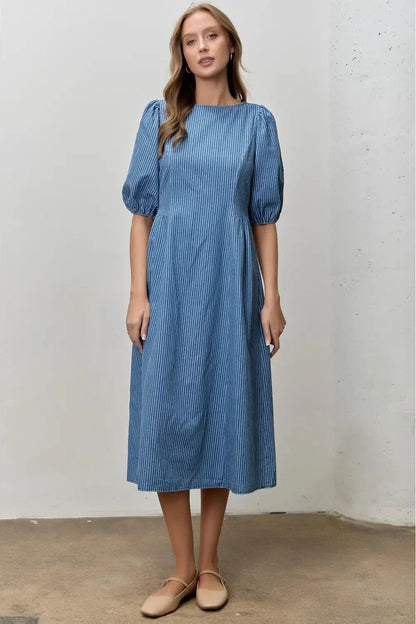 The Bayside Stripe Midi Extended Size