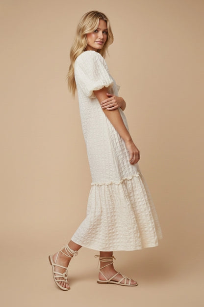 Ever After Textured Midi Dress