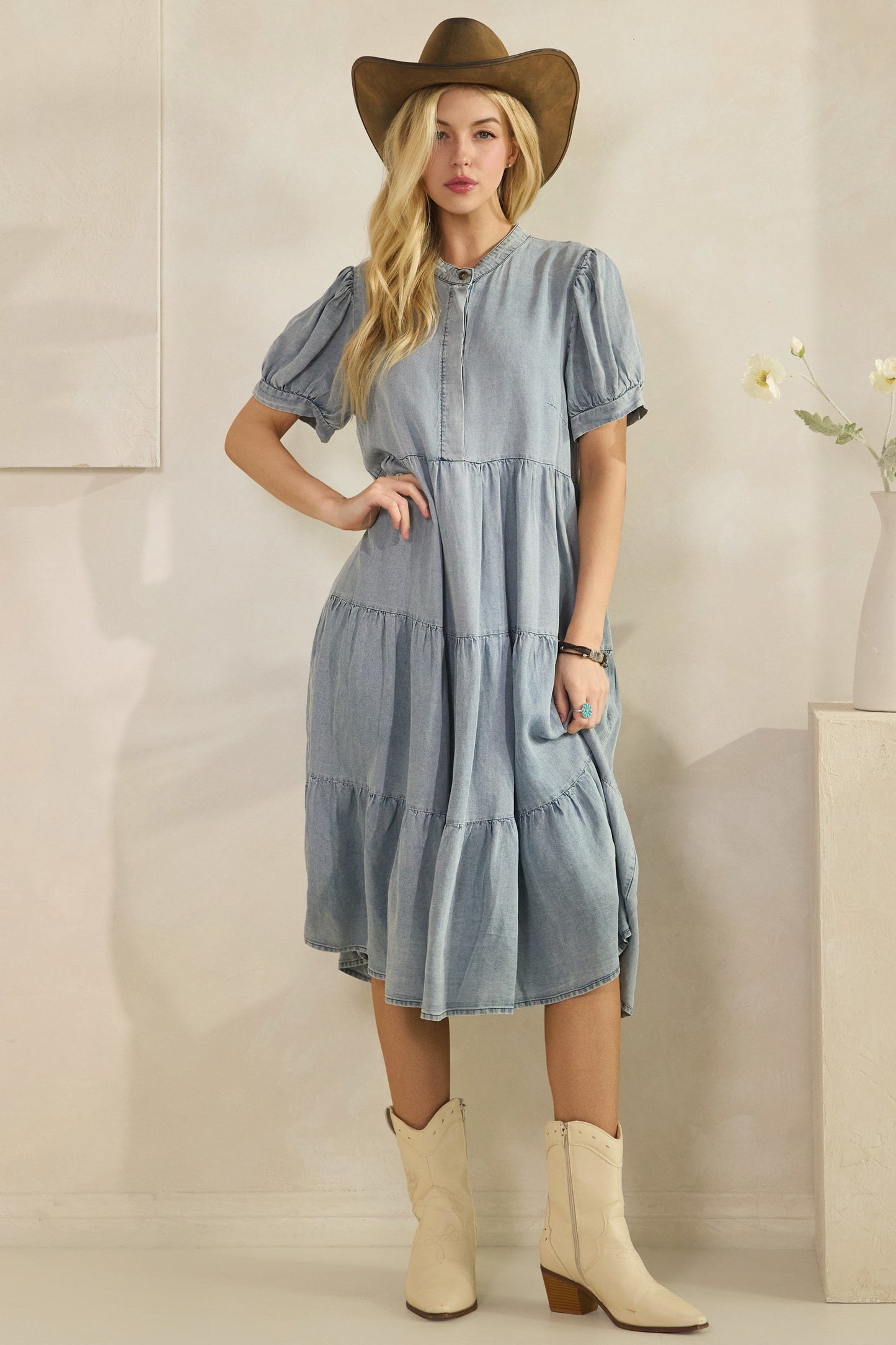 Salt & Sky Chambray Dress