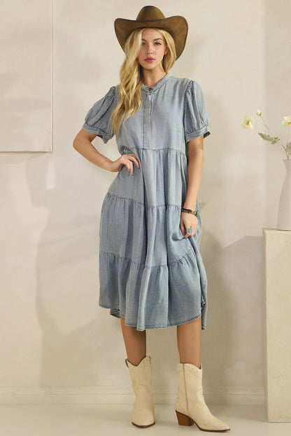 Salt & Sky Chambray Dress
