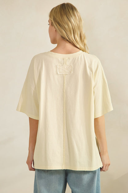 Buttercream Bow Tee (Extended Size)