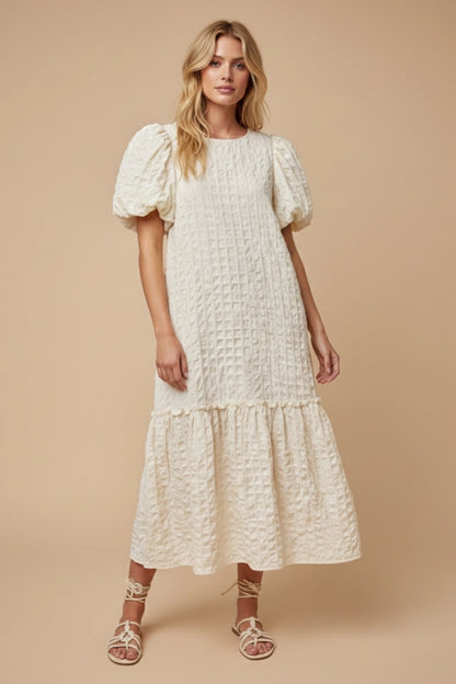Ever After Textured Midi Dress