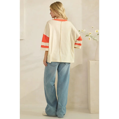 Ivory Grace Star Patch Top