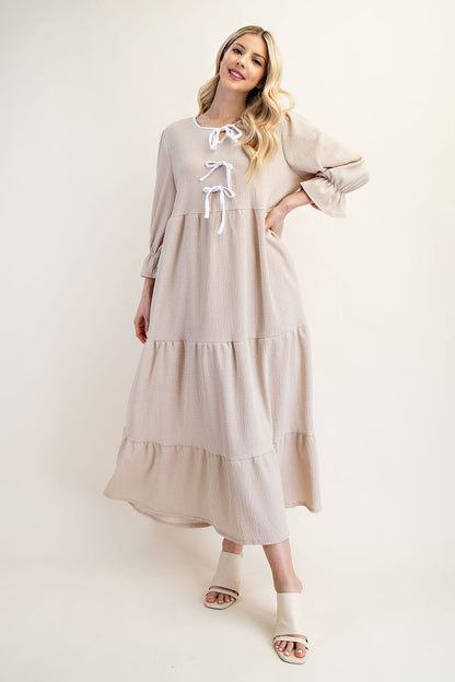 Blissful Bow Dress (Extended Size)
