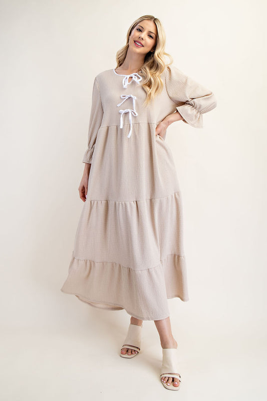 Blissful Bow Dress (Extended Size)