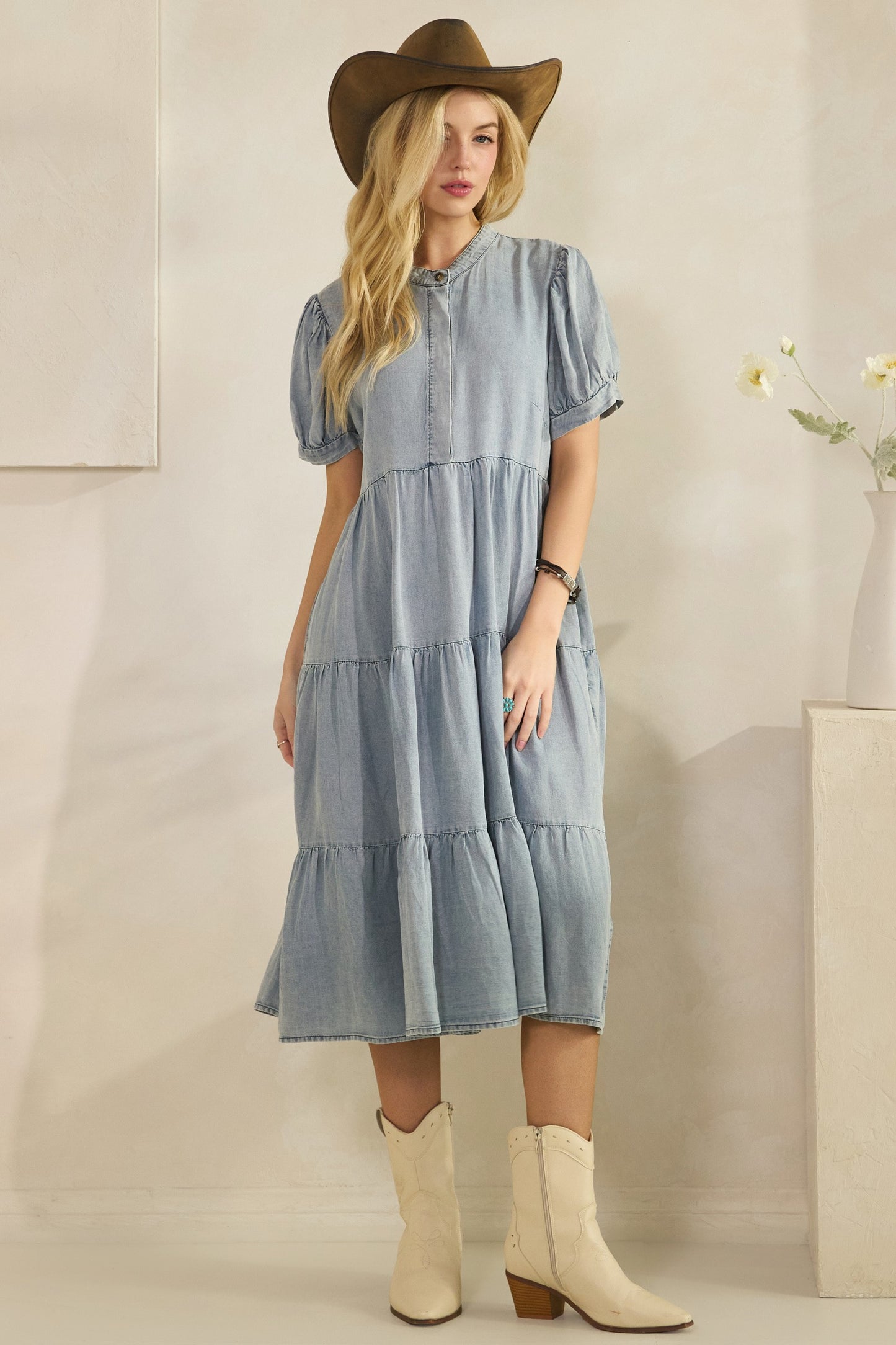 Salt & Sky Chambray Dress
